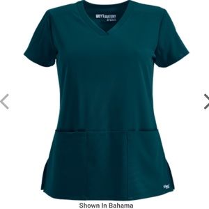 Greys Anatomy Signature Scrub Top - Size M, Bahama
